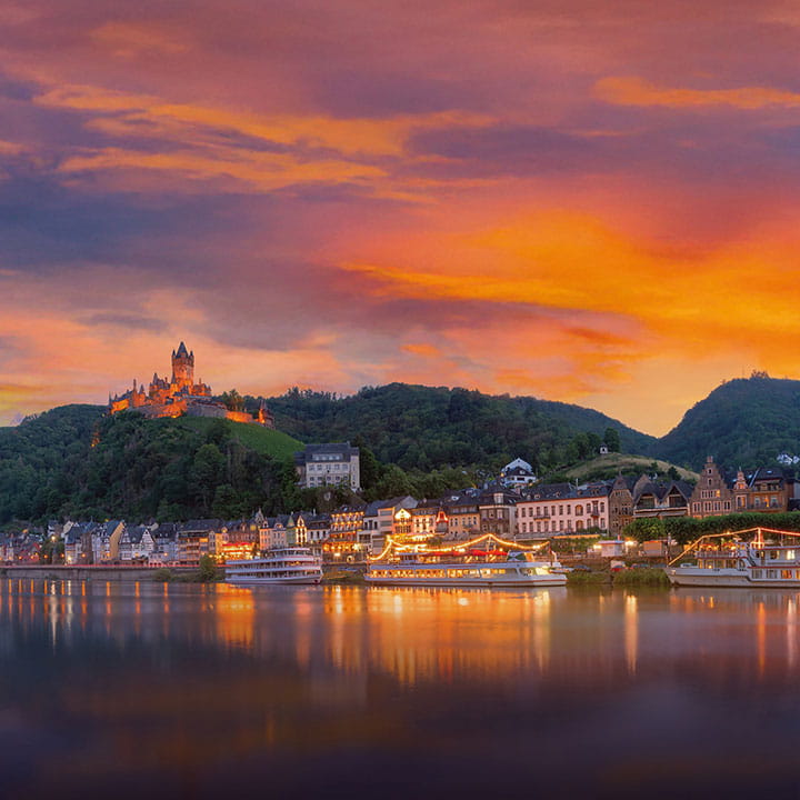 Cochem at sunset